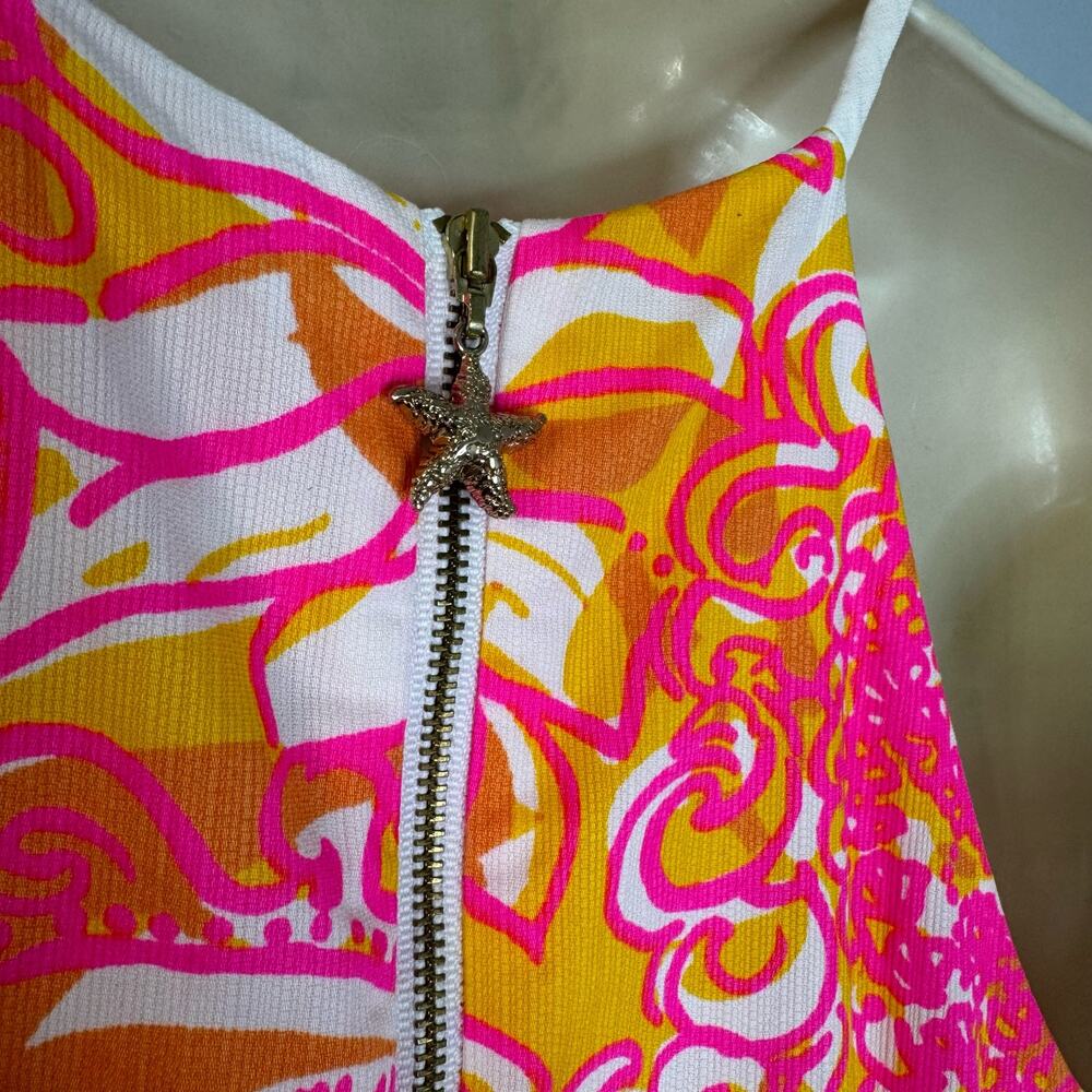 Lilly Pulitzer Annabelle Sunshine Yellow Sea And Be Seen Lace Shift Dress Sz 2 - Picture 7 of 10